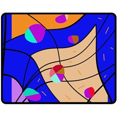 Decorative Abstract Art Double Sided Fleece Blanket (medium) 