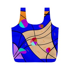 Decorative Abstract Art Full Print Recycle Bags (m) 