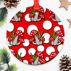 Mushrooms Pattern Ornament (round) 