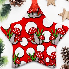 Mushrooms Pattern Ornament (star) 