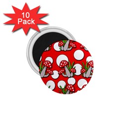 Mushrooms Pattern 1 75  Magnets (10 Pack) 