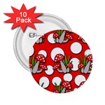 Mushrooms pattern 2.25  Buttons (10 pack)  Front