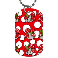 Mushrooms Pattern Dog Tag (two Sides)