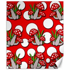 Mushrooms Pattern Canvas 8  X 10 