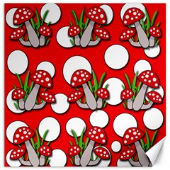 Mushrooms Pattern Canvas 16  X 16  