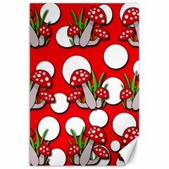 Mushrooms Pattern Canvas 24  X 36 