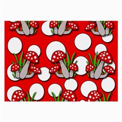 Mushrooms Pattern Large Glasses Cloth