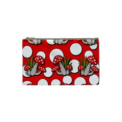 Mushrooms Pattern Cosmetic Bag (small)  by Valentinaart