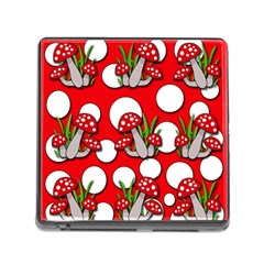 Mushrooms Pattern Memory Card Reader (square)