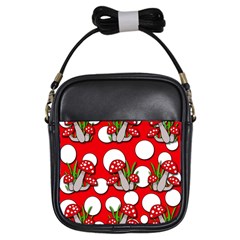 Mushrooms Pattern Girls Sling Bags