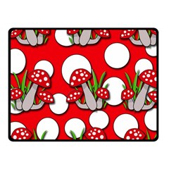 Mushrooms Pattern Fleece Blanket (small)