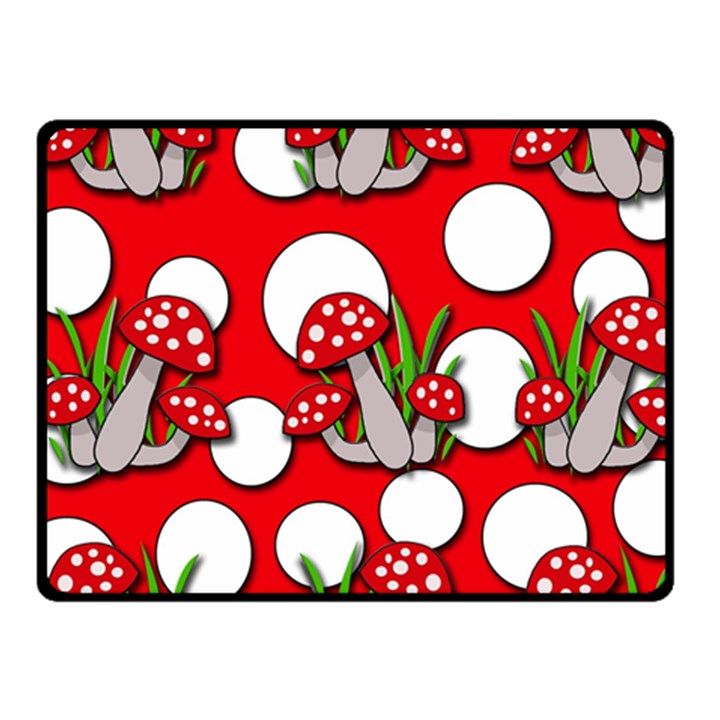 Mushrooms pattern Fleece Blanket (Small)