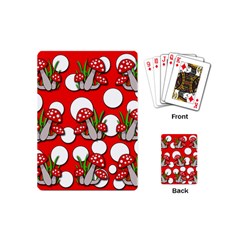 Mushrooms Pattern Playing Cards (mini)  by Valentinaart