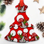 Mushrooms pattern Christmas Tree Ornament (2 Sides) Front