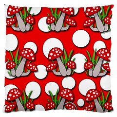 Mushrooms Pattern Large Cushion Case (one Side) by Valentinaart