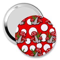 Mushrooms Pattern 3  Handbag Mirrors