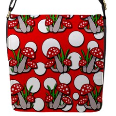 Mushrooms Pattern Flap Messenger Bag (s) by Valentinaart