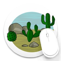 Desert Round Mousepads by Valentinaart