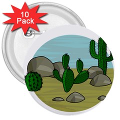 Desert 3  Buttons (10 Pack) 