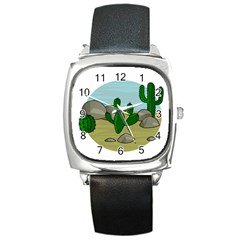 Desert Square Metal Watch