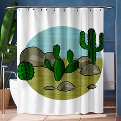 Desert Shower Curtain 60  X 72  (medium)  by Valentinaart