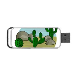 Desert Portable Usb Flash (two Sides) by Valentinaart