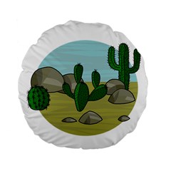 Desert Standard 15  Premium Flano Round Cushions by Valentinaart