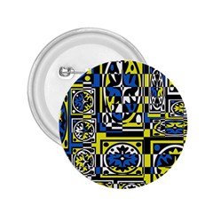 Blue And Yellow Decor 2 25  Buttons