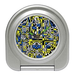 Blue And Yellow Decor Travel Alarm Clocks