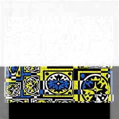 Blue And Yellow Decor Rectangular Jigsaw Puzzl