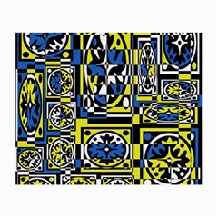 Blue And Yellow Decor Small Glasses Cloth