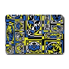 Blue And Yellow Decor Small Doormat 