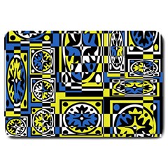 Blue And Yellow Decor Large Doormat 