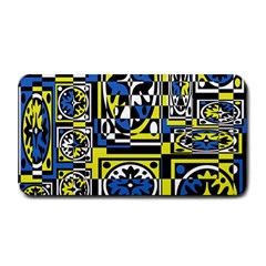 Blue And Yellow Decor Medium Bar Mats by Valentinaart