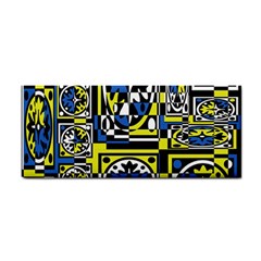 Blue And Yellow Decor Hand Towel