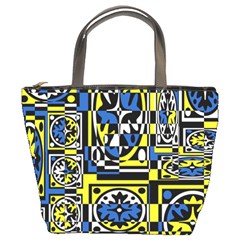 Blue And Yellow Decor Bucket Bags