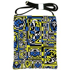 Blue And Yellow Decor Shoulder Sling Bags