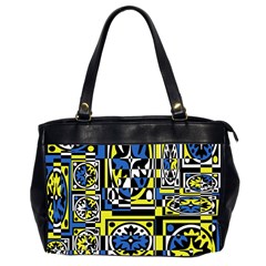 Blue And Yellow Decor Office Handbags (2 Sides)  by Valentinaart