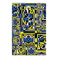 Blue And Yellow Decor Shower Curtain 48  X 72  (small) 