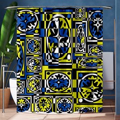 Blue And Yellow Decor Shower Curtain 60  X 72  (medium) 