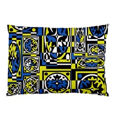 Blue And Yellow Decor Pillow Case (two Sides)