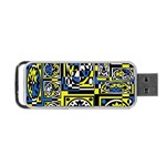 Blue and yellow decor Portable USB Flash (One Side) Front