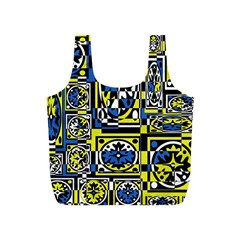 Blue And Yellow Decor Full Print Recycle Bags (s) 