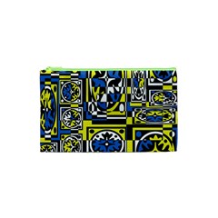 Blue And Yellow Decor Cosmetic Bag (xs) by Valentinaart