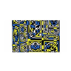 Blue And Yellow Decor Satin Wrap