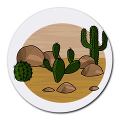 Desert 2 Round Mousepads by Valentinaart