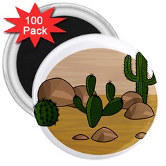 Desert 2 3  Magnets (100 Pack) by Valentinaart