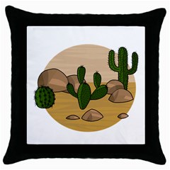 Desert 2 Throw Pillow Case (black) by Valentinaart