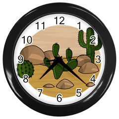 Desert 2 Wall Clocks (black)