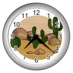 Desert 2 Wall Clocks (silver) 